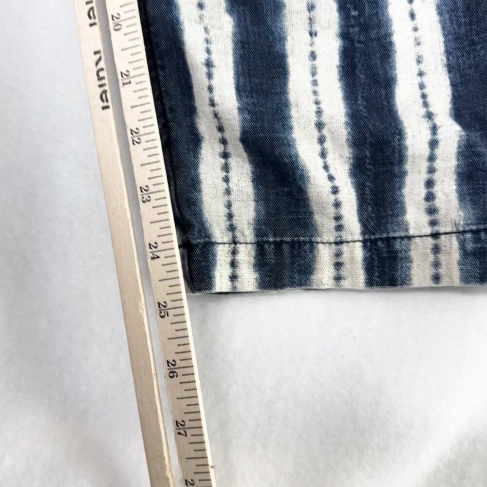 Anthropologie Womens Pants Small Victoire Blue White Tie-Dye Cargo - Picture 7 of 9